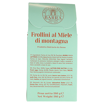 Mulin Barot,Frollino al Miele Gluten Free