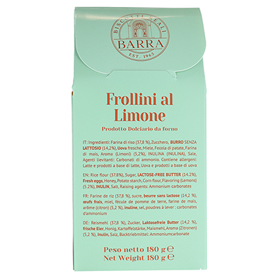 Mulin Barot,Frollino al Limone Gluten Free