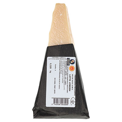 Cantarelli, Parmigiano Reggiano DOP  Vacche Rosse triangolo ca. 300g incarto a mano