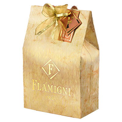 Flamigni, Panettone Linea Oro Sacchetto glassato con gocce di cioccolato
