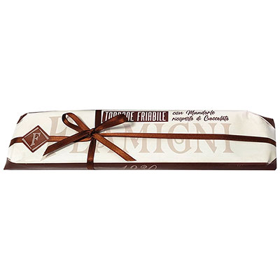 Flamigni, Torrone classico morbido con Mandorle ricoperto cioccolato
