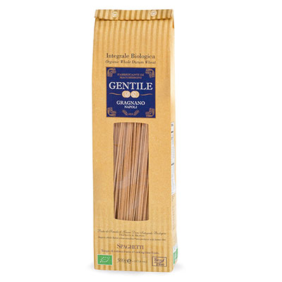 Gentile, Spaghetti 1.9 mm Integrali BIO, Pasta di Gragnano IGP