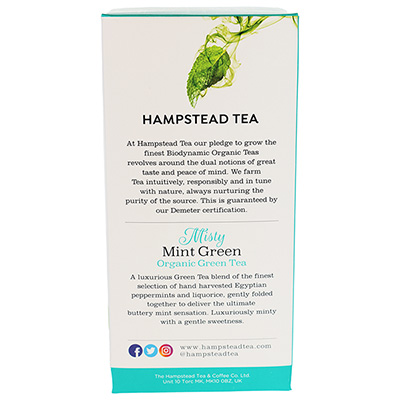 Hampstead Tea, Green Tea Misty Mint DEM BIO