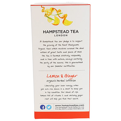 Hampstead Tea, Lemon Ginger DEM BIO
