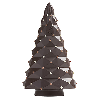 La Perla di Torino,Albero di Cioccolato Fondete con decorazioni di cioccolato