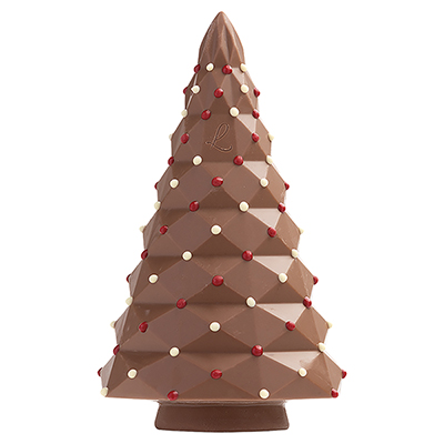 La Perla di Torino,Christmas, Albero di Cioccolato al Latte e mix di spezie  con decorazioni di cioc