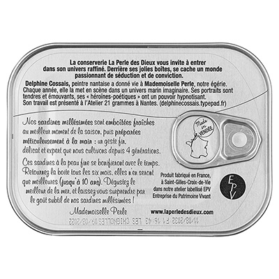 La Perle des Dieux, Sardines Millesime 2022 Cossais