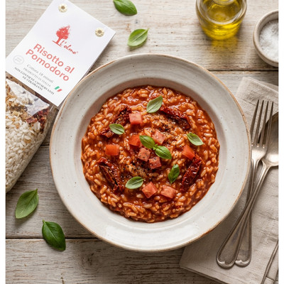 Olmo, Risotto al Pomodoro