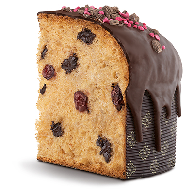 Pisti, Panettone Incarto con amarena e scaglie di “Cioccolato di Modica IGP”