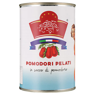 Terra Amore e Fantasia, Pomodori pelati in latta