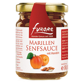 Furore, Marillen (Aprikosen) Senfsauce mit Mandeln