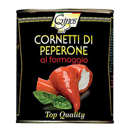 Ginos, Cornetti di Peperoni al Formaggio fresco, etichetta nera