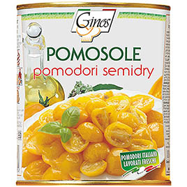 Ginos, Pomodorini Ciliegini gialli "Pomosole" Semidry dal fresco in olio girasole
