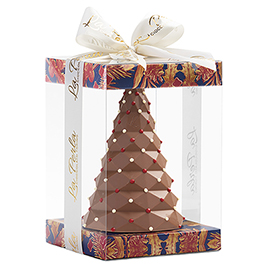 La Perla di Torino,Christmas, Albero di Cioccolato al Latte e mix di spezie con decorazioni di cioc