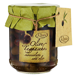 Ranise, Olive Taggiasche, snocciolate in Olio extra vergine di oliva